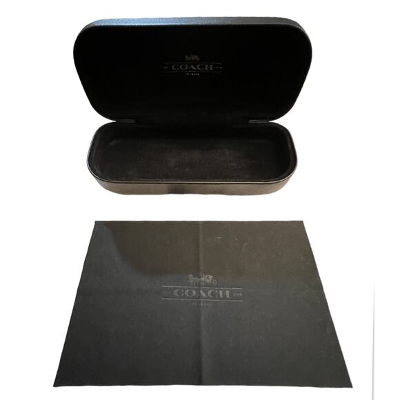 Coach Eyeglass Case Hard Clam Shell Sunglasses Black - Picture 3 of 7